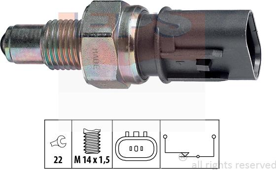 MDR EPS-1860 084 - Датчик, контактний перемикач, фара заднього ходу autozip.com.ua