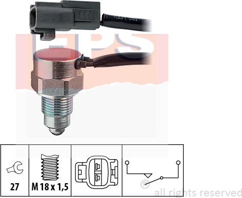 MDR EPS-1860 197 - Датчик, контактний перемикач, фара заднього ходу autozip.com.ua