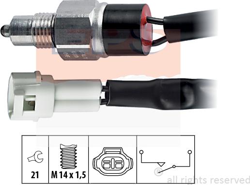 MDR EPS-1860 119 - Датчик, контактний перемикач, фара заднього ходу autozip.com.ua