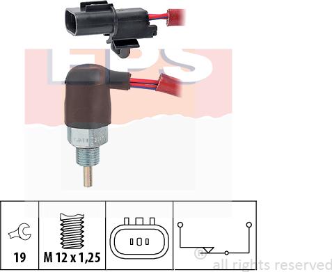 MDR EPS-1860 176 - Датчик, контактний перемикач, фара заднього ходу autozip.com.ua