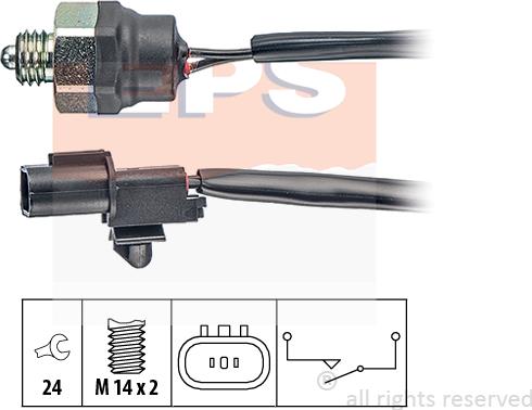 MDR EPS-1860 342 - Датчик, контактний перемикач, фара заднього ходу autozip.com.ua