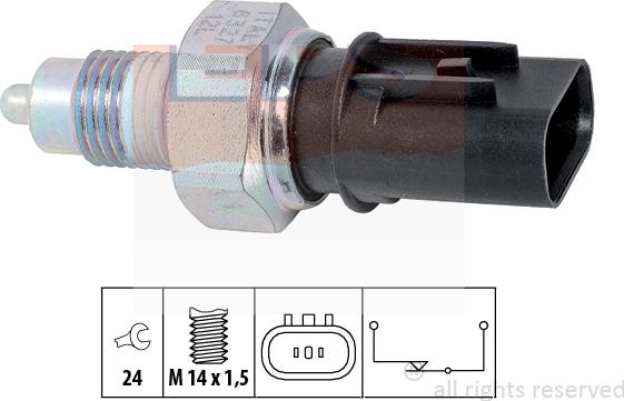 MDR EPS-1860 327 - Датчик, контактний перемикач, фара заднього ходу autozip.com.ua