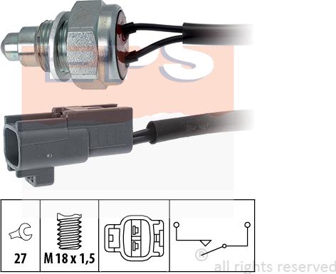 MDR EPS-1860 259 - Датчик, контактний перемикач, фара заднього ходу autozip.com.ua