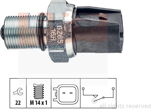 MDR EPS-1860 265 - Датчик, контактний перемикач, фара заднього ходу autozip.com.ua