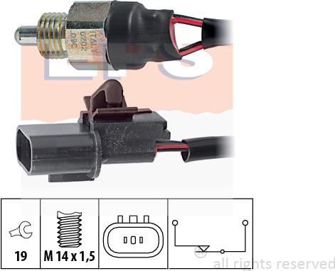 MDR EPS-1860 202 - Датчик, контактний перемикач, фара заднього ходу autozip.com.ua