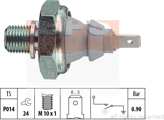 MDR EPS-1800 095 - Датчик, тиск масла autozip.com.ua