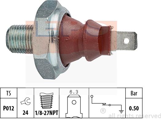 MDR EPS-1800 047 - Датчик, тиск масла autozip.com.ua