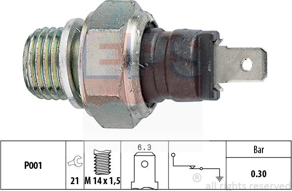 MDR EPS-1800 005 - Датчик, тиск масла autozip.com.ua