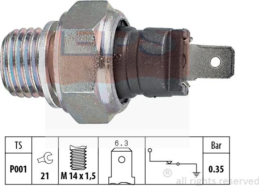 MDR EPS-1800 006 - Датчик, тиск масла autozip.com.ua