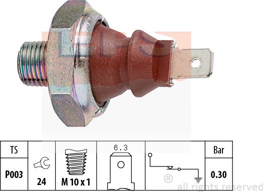 MDR EPS-1800 007 - Датчик, тиск масла autozip.com.ua