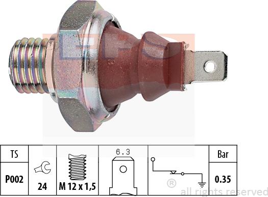 MDR EPS-1800 026 - Датчик, тиск масла autozip.com.ua