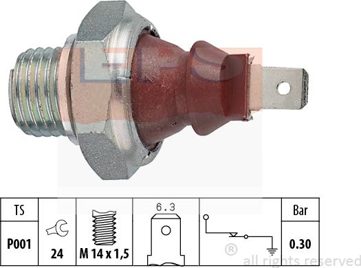 MDR EPS-1800 023 - Датчик, тиск масла autozip.com.ua