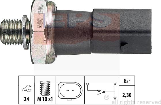 MDR EPS-1800 190 - Датчик, тиск масла autozip.com.ua