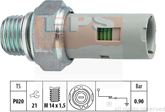 MDR EPS-1800 153 - Датчик, тиск масла autozip.com.ua