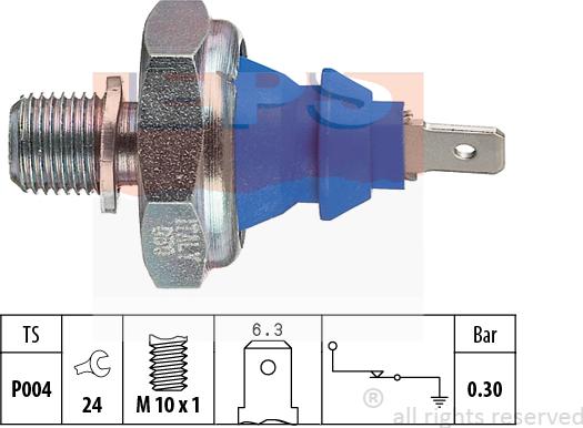 MDR EPS-1800 108 - Датчик, тиск масла autozip.com.ua