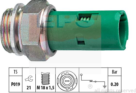 MDR EPS-1800 110 - Датчик, тиск масла autozip.com.ua