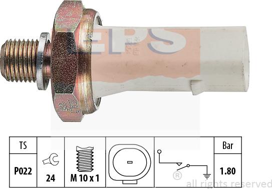 MDR EPS-1800 136 - Датчик, тиск масла autozip.com.ua