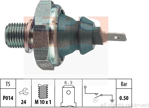 MDR EPS-1800 138 - Датчик, тиск масла autozip.com.ua