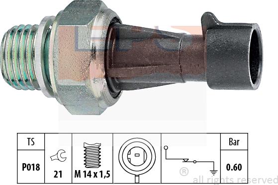 MDR EPS-1800 129 - Датчик, тиск масла autozip.com.ua