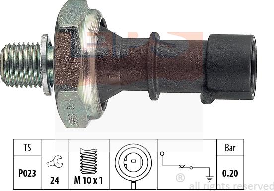 MDR EPS-1800 170 - Датчик, тиск масла autozip.com.ua