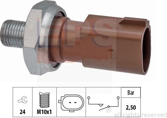 MDR EPS-1800 205 - Датчик, тиск масла autozip.com.ua
