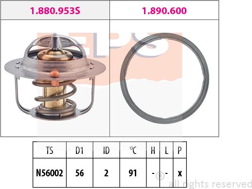 MDR EPS-1880 953 - Термостат, охолоджуюча рідина autozip.com.ua