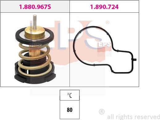 MDR EPS-1880 967 - Термостат, охолоджуюча рідина autozip.com.ua