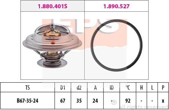 MDR EPS-1880 401 - Термостат, охолоджуюча рідина autozip.com.ua