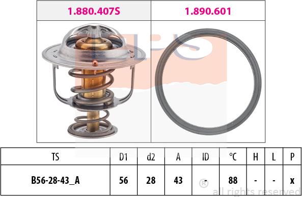 MDR EPS-1880 408 - Термостат, охолоджуюча рідина autozip.com.ua