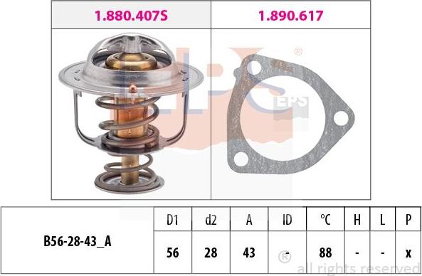 MDR EPS-1880 407 - Термостат, охолоджуюча рідина autozip.com.ua