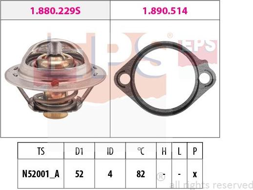 MDR EPS-1880 437 - Термостат, охолоджуюча рідина autozip.com.ua