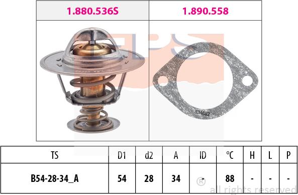 MDR EPS-1880 536 - Термостат, охолоджуюча рідина autozip.com.ua