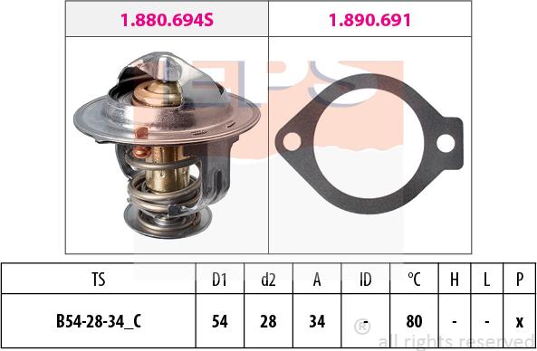 MDR EPS-1880 694 - Термостат, охолоджуюча рідина autozip.com.ua