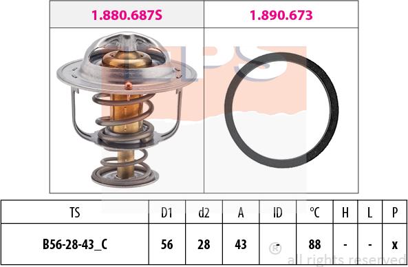 MDR EPS-1880 688 - Термостат, охолоджуюча рідина autozip.com.ua