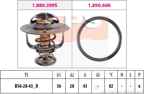 MDR EPS-1880 848 - Термостат, охолоджуюча рідина autozip.com.ua