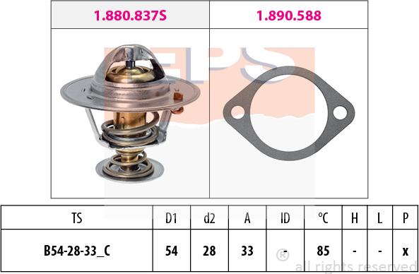 MDR EPS-1880 837 - Термостат, охолоджуюча рідина autozip.com.ua