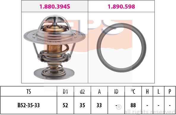 MDR EPS-1880 394 - Термостат, охолоджуюча рідина autozip.com.ua