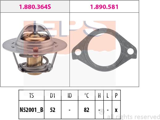 MDR EPS-1880 364 - Термостат, охолоджуюча рідина autozip.com.ua