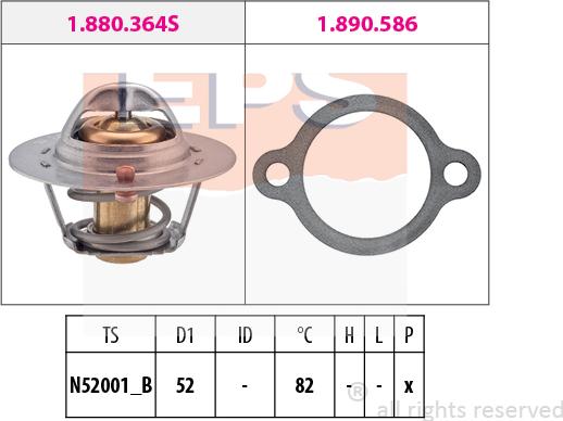 MDR EPS-1880 367 - Термостат, охолоджуюча рідина autozip.com.ua