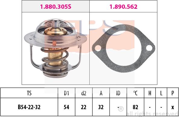 MDR EPS-1880 306 - Термостат, охолоджуюча рідина autozip.com.ua