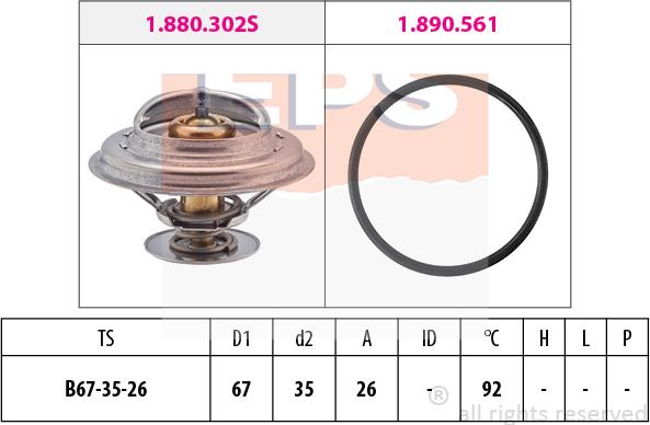 MDR EPS-1880 303 - Термостат, охолоджуюча рідина autozip.com.ua