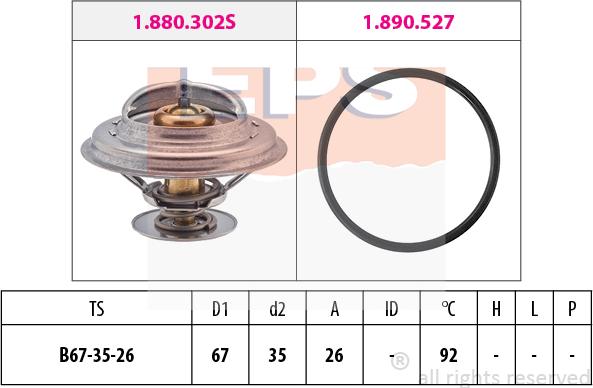 MDR EPS-1880 302 - Термостат, охолоджуюча рідина autozip.com.ua