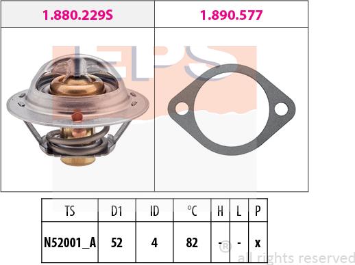 MDR EPS-1880 244 - Термостат, охолоджуюча рідина autozip.com.ua