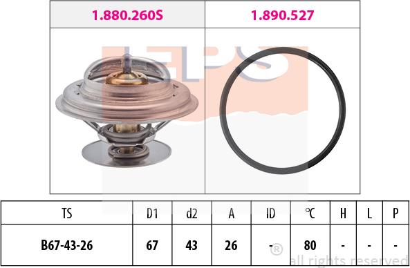 MDR EPS-1880 260 - Термостат, охолоджуюча рідина autozip.com.ua