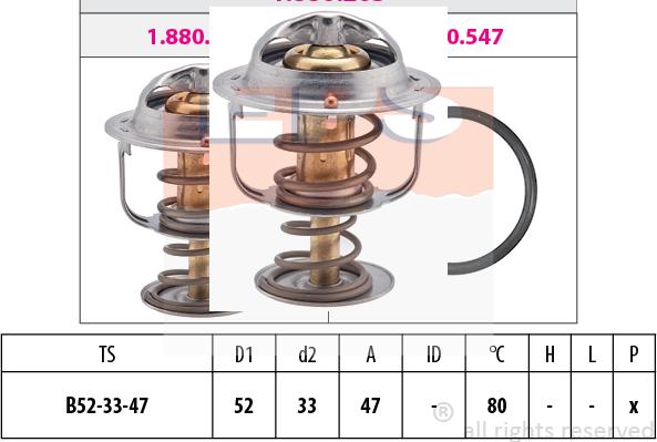 MDR EPS-1880 205S - Термостат, охолоджуюча рідина autozip.com.ua