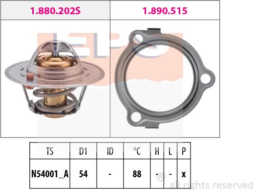 MDR EPS-1880 234 - Термостат, охолоджуюча рідина autozip.com.ua