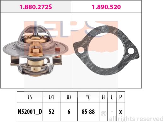 MDR EPS-1880 272 - Термостат, охолоджуюча рідина autozip.com.ua