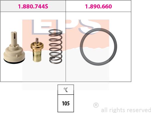 MDR EPS-1880 744 - Термостат, охолоджуюча рідина autozip.com.ua