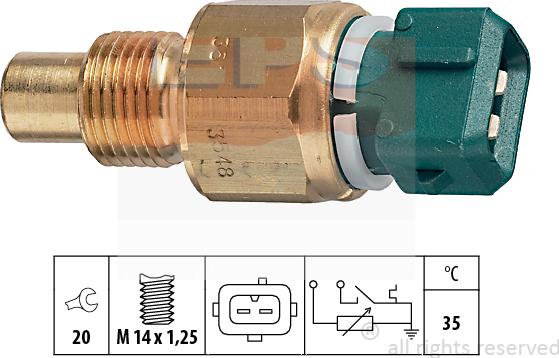 MDR EPS-1830 548 - Датчик, температура охолоджуючої рідини autozip.com.ua