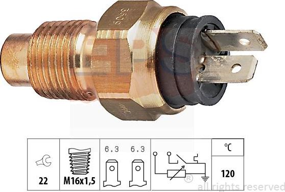 MDR EPS-1830 509 - Датчик, температура охолоджуючої рідини autozip.com.ua